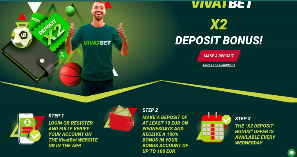 Vivatbet bonus na depozit 100%