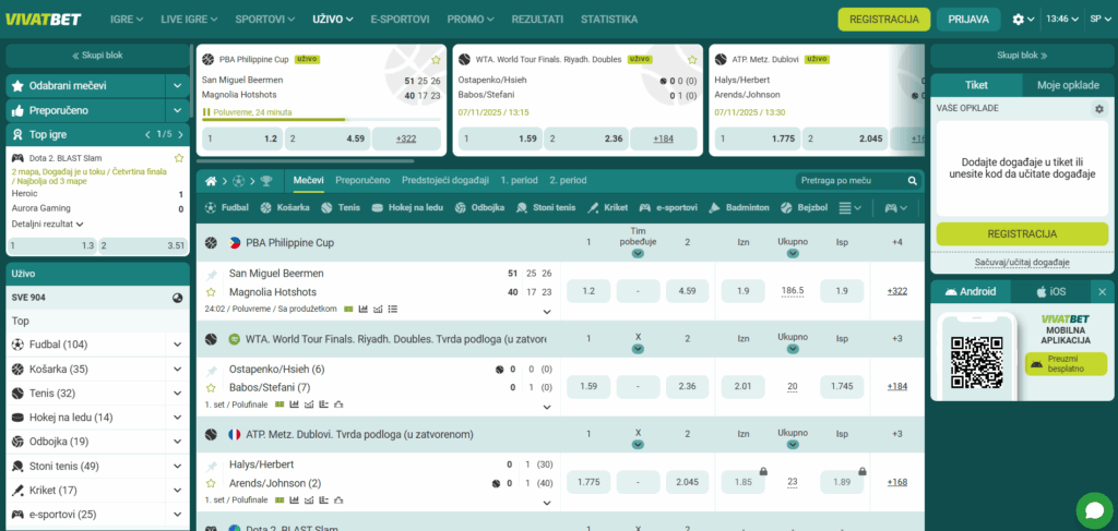 Vivatbet klađenje uživo