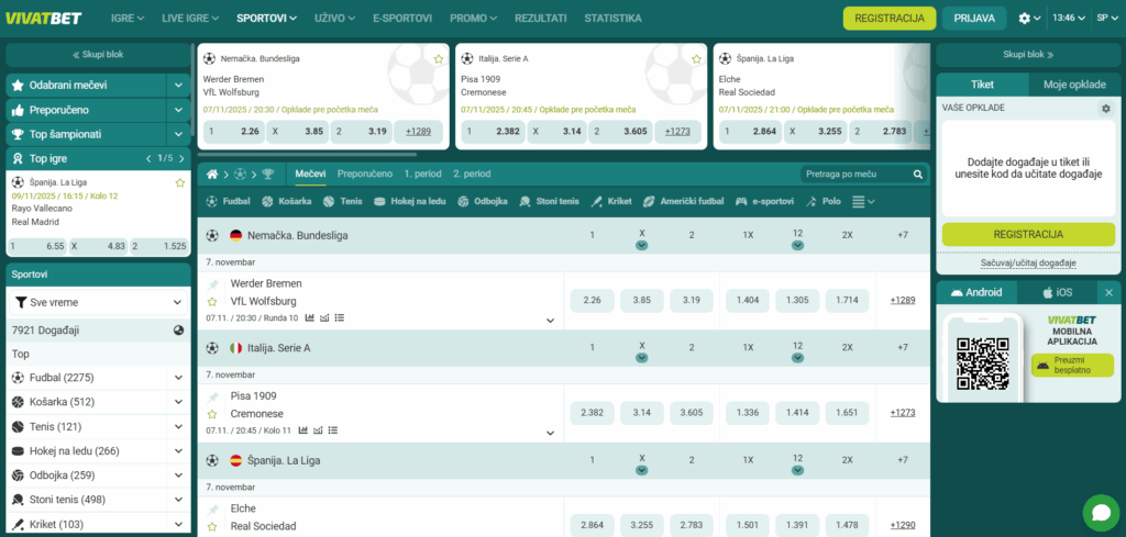 Vivatbet ponuda klađenja