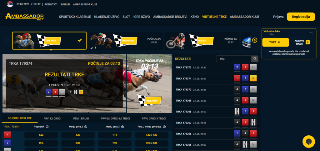 Ambassadorbet ponuda klađenja na virtuelni sport