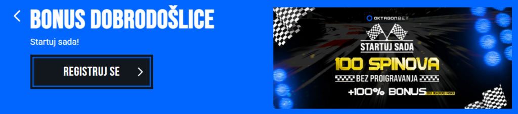 Oktagonbet bonus dobrodošlice se dobija tek za drugi uplaćeni depozit
