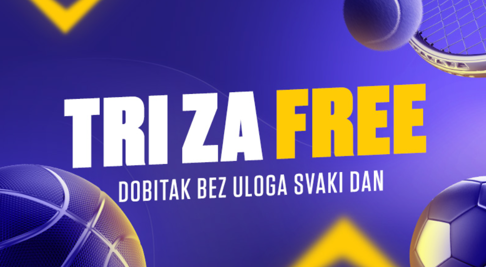 Mozzart Tri za free bonus bez depozita